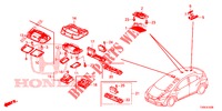 INNENLEUCHTE  für Honda CIVIC 1.8 SPORT 5 Türen 6 gang-Schaltgetriebe 2014