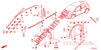 ZIERLEISTE/SCHUTZ  für Honda CIVIC 1.8 SPORT 5 Türen 6 gang-Schaltgetriebe 2014
