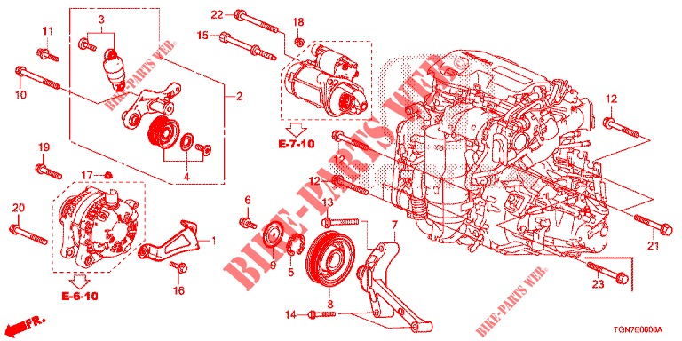 AUTOMATISCHE SPANNVORRICHTUNG  für Honda CIVIC DIESEL 1.6 ENTRY 5 Türen 6 gang-Schaltgetriebe 2018