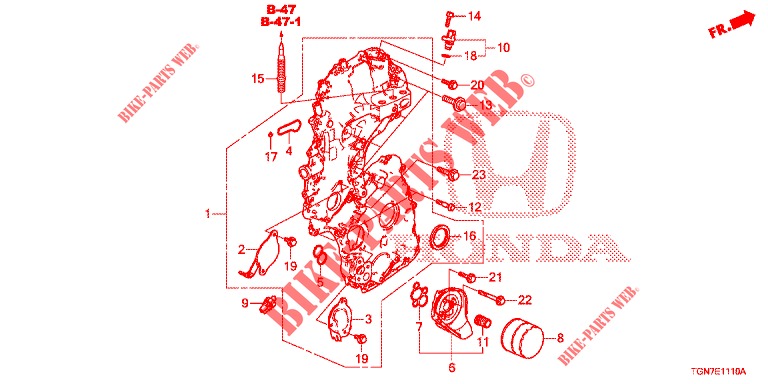 KETTENGEHAEUSE  für Honda CIVIC DIESEL 1.6 ENTRY 5 Türen 6 gang-Schaltgetriebe 2018