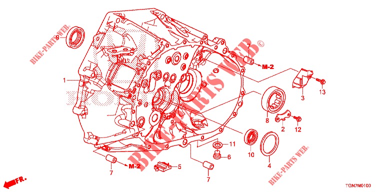 KUPPLUNGSGEHAEUSE  für Honda CIVIC DIESEL 1.6 ENTRY 5 Türen 6 gang-Schaltgetriebe 2018