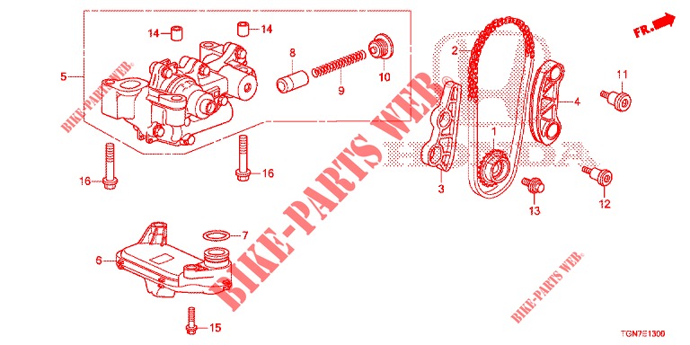 OELPUMPE(HMT)  für Honda CIVIC DIESEL 1.6 ENTRY 5 Türen 6 gang-Schaltgetriebe 2018