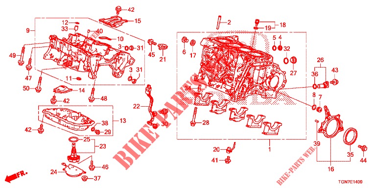 ZYLINDERBLOCK/OELWANNE  für Honda CIVIC DIESEL 1.6 ENTRY 5 Türen 6 gang-Schaltgetriebe 2018