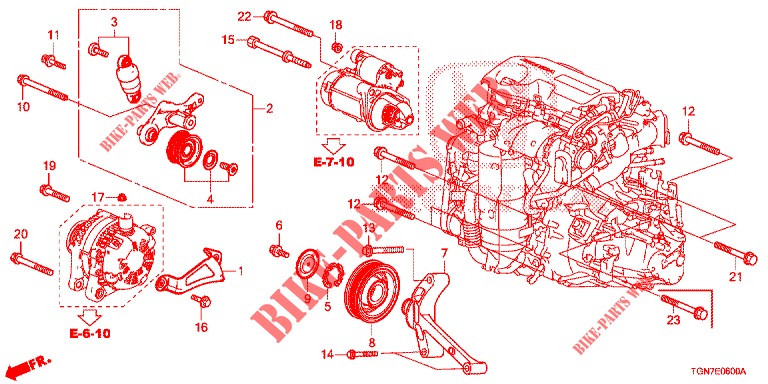 AUTOMATISCHE SPANNVORRICHTUNG  für Honda CIVIC DIESEL 1.6 ENTRY 5 Türen 9 gang automatikgetriebe 2018