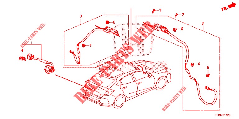 GPS/KAMERA ANTENNE RÜCKANSICHT für Honda CIVIC DIESEL 1.6 ENTRY 5 Türen 9 gang automatikgetriebe 2018