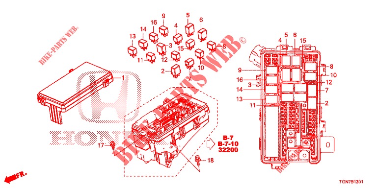 STEUERGERAT (COMPARTIMENT MOTEUR) (2) für Honda CIVIC DIESEL 1.6 ENTRY 5 Türen 9 gang automatikgetriebe 2018