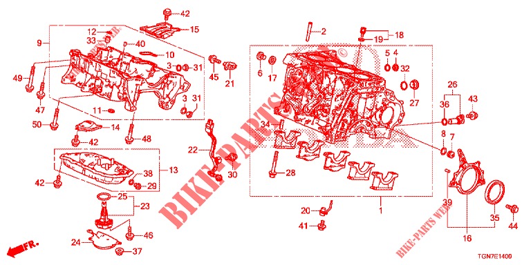 ZYLINDERBLOCK/OELWANNE  für Honda CIVIC DIESEL 1.6 ENTRY 5 Türen 9 gang automatikgetriebe 2018