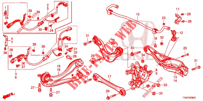 GELENK, HINTEN  für Honda CIVIC DIESEL 1.6 MID 5 Türen 9 gang automatikgetriebe 2018