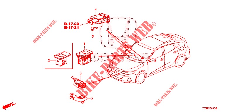 KLIMAANLAGE (CAPTEUR) für Honda CIVIC DIESEL 1.6 MID 5 Türen 9 gang automatikgetriebe 2018