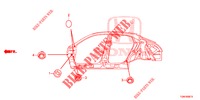 GUMMITUELLE (LATERAL) für Honda CIVIC DIESEL 1.6 MID Black Edition 5 Türen 9 gang automatikgetriebe 2018