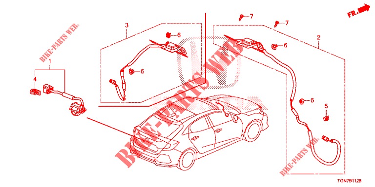GPS/KAMERA ANTENNE RÜCKANSICHT für Honda CIVIC DIESEL 1.6 MID Black Edition 5 Türen 9 gang automatikgetriebe 2018