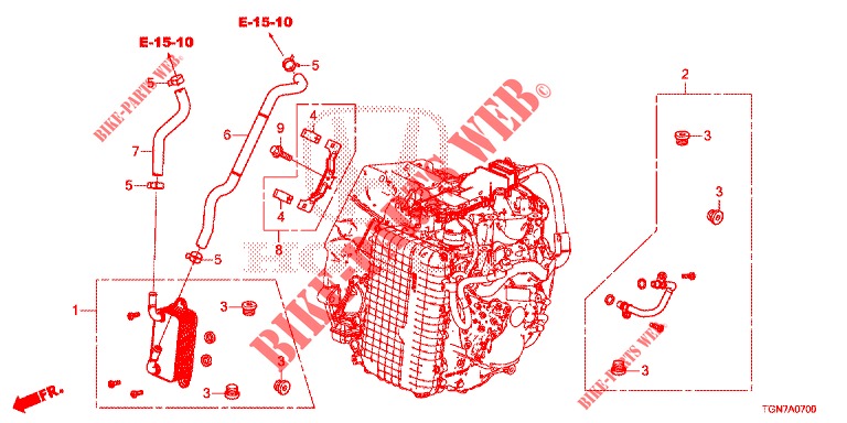 Ölkühler / Rohre für Honda CIVIC DIESEL 1.6 MID Black Edition 5 Türen 9 gang automatikgetriebe 2018
