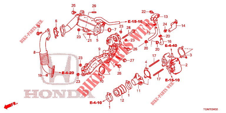 EGR STEUERVENTIL (LP) für Honda CIVIC DIESEL 1.6 TOP 5 Türen 6 gang-Schaltgetriebe 2018