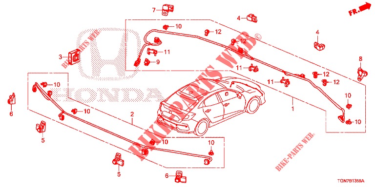 EINPARKSENSOR  für Honda CIVIC DIESEL 1.6 TOP 5 Türen 6 gang-Schaltgetriebe 2018
