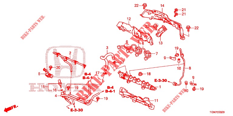 KRAFTSTOFF, SCHIENE/HOCHDRUCKPUMPE(DIESEL)  für Honda CIVIC DIESEL 1.6 TOP 5 Türen 6 gang-Schaltgetriebe 2018