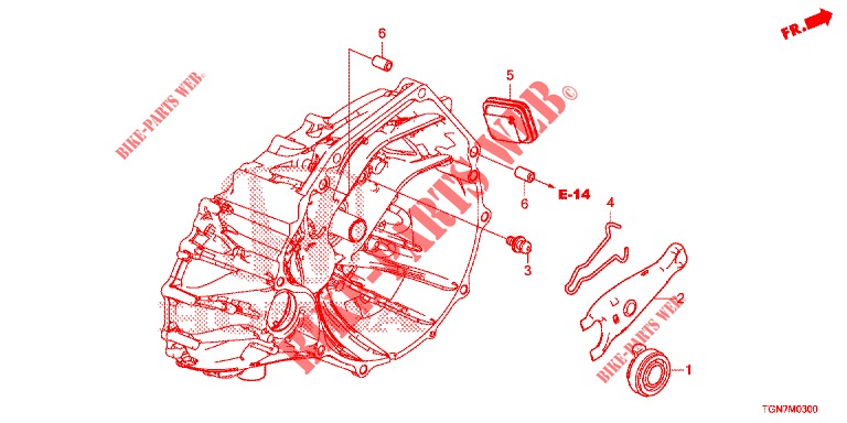 KUPPLUNGSFREIGABE  für Honda CIVIC DIESEL 1.6 TOP 5 Türen 6 gang-Schaltgetriebe 2018