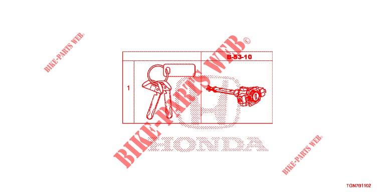 SCHLOSSZYLINDER (INTELLIGENT) für Honda CIVIC DIESEL 1.6 TOP 5 Türen 6 gang-Schaltgetriebe 2018