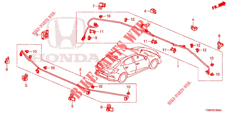 EINPARKSENSOR  für Honda CIVIC DIESEL 1.6 TOP 5 Türen 9 gang automatikgetriebe 2018