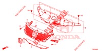 GRILL, VORNE/ZIERLEISTE  für Honda CIVIC TYPE R 5 Türen 6 gang-Schaltgetriebe 2015