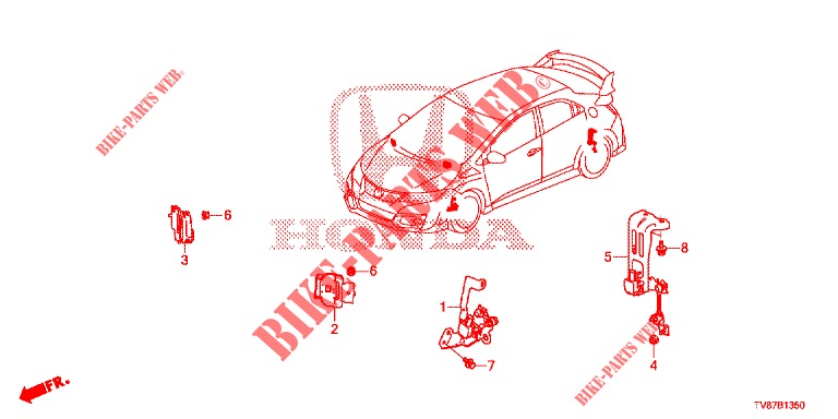 AUTOMATISCHER NIVEAUAUSGLEICH  für Honda CIVIC TYPE R 5 Türen 6 gang-Schaltgetriebe 2016
