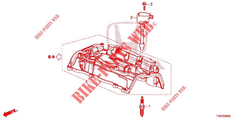 CAP / COIL SUPERIOR CAP für Honda CIVIC TYPE R 5 Türen 6 gang-Schaltgetriebe 2016