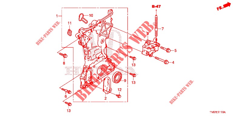 KETTENGEHAEUSE  für Honda CIVIC TYPE R 5 Türen 6 gang-Schaltgetriebe 2016
