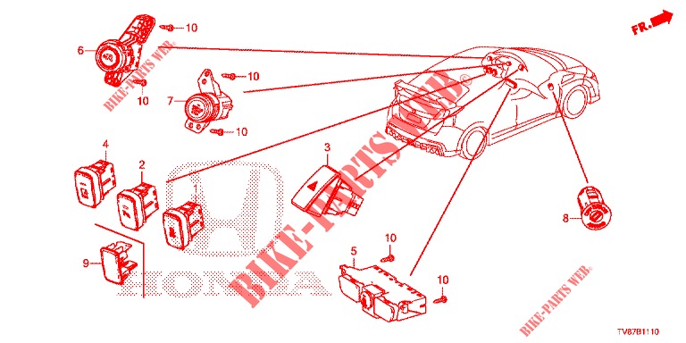 SCHALTER (LH) für Honda CIVIC TYPE R 5 Türen 6 gang-Schaltgetriebe 2016