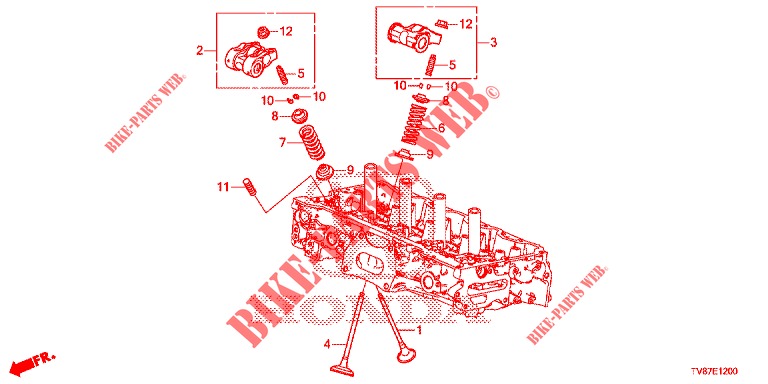 VENTIL/KIPPHEBEL  für Honda CIVIC TYPE R 5 Türen 6 gang-Schaltgetriebe 2016