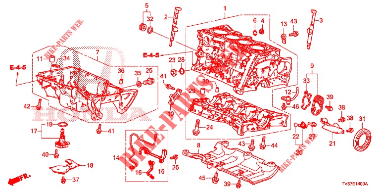 ZYLINDERBLOCK/OELWANNE  für Honda CIVIC TYPE R 5 Türen 6 gang-Schaltgetriebe 2016