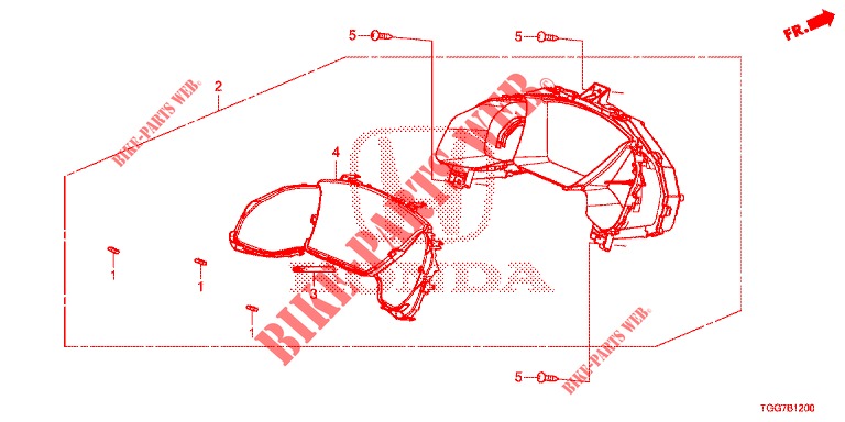 DREHZAHLMESSER  für Honda CIVIC TYPE R 5 Türen 6 gang-Schaltgetriebe 2017