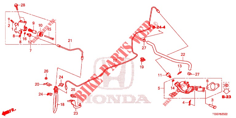 HAUPTBREMSZYLINDER (TYPE R) (LH) für Honda CIVIC TYPE R 5 Türen 6 gang-Schaltgetriebe 2017