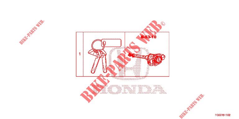 SCHLOSSZYLINDER (INTELLIGENT) für Honda CIVIC TYPE R 5 Türen 6 gang-Schaltgetriebe 2017