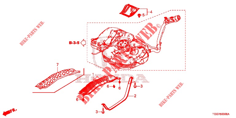 SCHUTZKRAFTSTOFFTANK für Honda CIVIC TYPE R 5 Türen 6 gang-Schaltgetriebe 2017