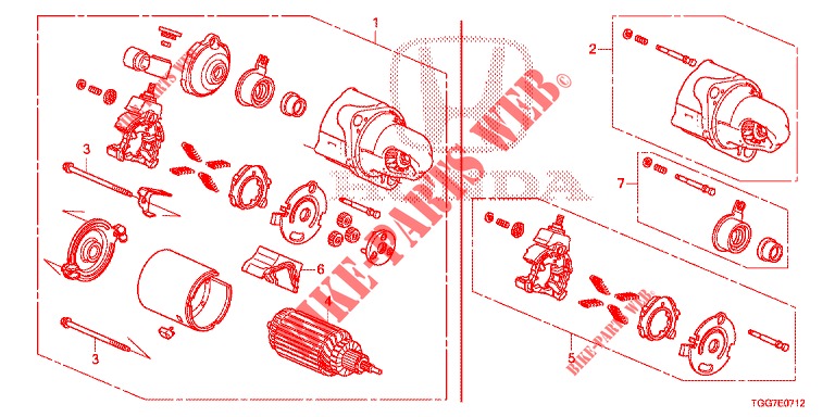 ANLASSER (MITSUBA) (TYPE R) für Honda CIVIC TYPE R 5 Türen 6 gang-Schaltgetriebe 2018