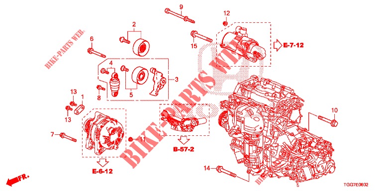 AUTOMATISCHE SPANNVORRICHTUNG (TYPE R) für Honda CIVIC TYPE R 5 Türen 6 gang-Schaltgetriebe 2018