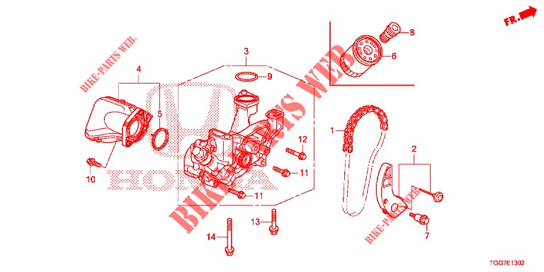 OELPUMPE (TYPE R) für Honda CIVIC TYPE R 5 Türen 6 gang-Schaltgetriebe 2018