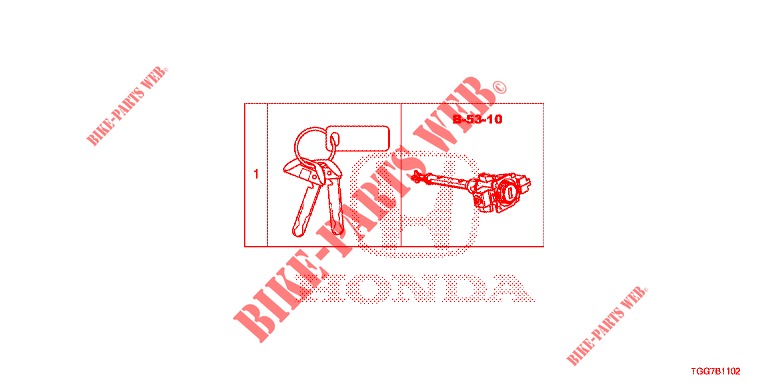 SCHLOSSZYLINDER (INTELLIGENT) für Honda CIVIC TYPE R 5 Türen 6 gang-Schaltgetriebe 2018