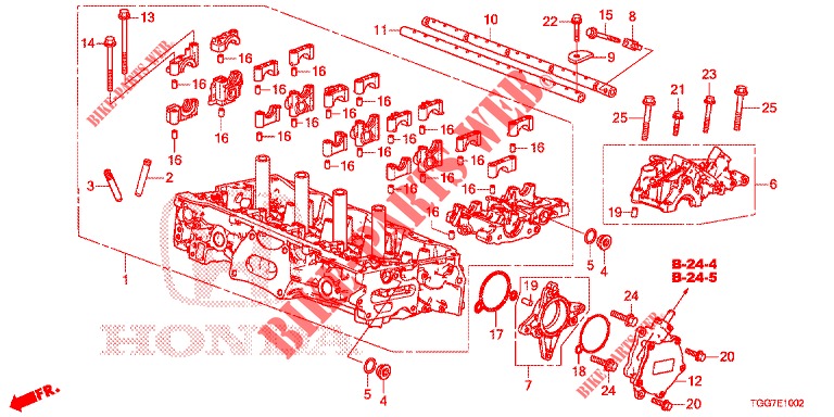 ZYLINDERKOPFDECKEL (TYPE R) für Honda CIVIC TYPE R 5 Türen 6 gang-Schaltgetriebe 2018
