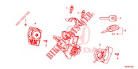 SCHLIESSZYLINDER KOMPONENTEN  für Honda CIVIC TOURER DIESEL 1.6 COMFORT 5 Türen 6 gang-Schaltgetriebe 2014