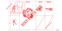 SCHLOSSZYLINDER (SATZ)(LH)  für Honda CIVIC TOURER DIESEL 1.6 COMFORT 5 Türen 6 gang-Schaltgetriebe 2014