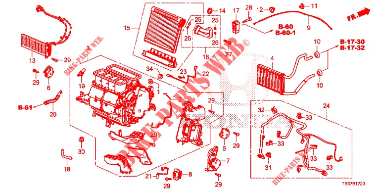 HEIZUNGSEINHEIT (LH) für Honda CIVIC TOURER DIESEL 1.6 COMFORT 5 Türen 6 gang-Schaltgetriebe 2014