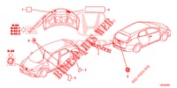 EMBLEME/WARNETIKETTEN  für Honda CIVIC TOURER DIESEL 1.6 S 5 Türen 6 gang-Schaltgetriebe 2014