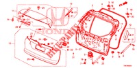 HECKKLAPPENPLATTE(2D)  für Honda CIVIC TOURER DIESEL 1.6 S 5 Türen 6 gang-Schaltgetriebe 2014