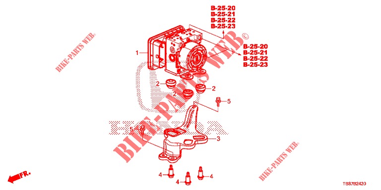 VSA MODULATOR(RH)('00 )  für Honda CIVIC TOURER DIESEL 1.6 S 5 Türen 6 gang-Schaltgetriebe 2014
