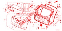 HECKKLAPPENPLATTE(2D)  für Honda CIVIC TOURER DIESEL 1.6 EXECUTIVE 5 Türen 6 gang-Schaltgetriebe 2014
