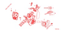 SCHLIESSZYLINDER KOMPONENTEN  für Honda CIVIC TOURER DIESEL 1.6 EXECUTIVE 5 Türen 6 gang-Schaltgetriebe 2014