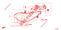 SCHEINWERFER  für Honda CIVIC TOURER 1.8 LIFESTYLE 5 Türen 6 gang-Schaltgetriebe 2014