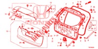 HECKKLAPPENPLATTE(2D)  für Honda CIVIC TOURER 1.8 EXECUTIVE 5 Türen 6 gang-Schaltgetriebe 2014
