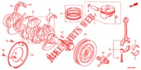 KURBELWELLE/KOLBEN  für Honda CIVIC TOURER 1.8 EXECUTIVE 5 Türen 6 gang-Schaltgetriebe 2014