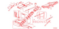 WERKZEUGE/WAGENHEBER  für Honda CIVIC TOURER 1.8 EXECUTIVE 5 Türen 5 gang automatikgetriebe 2014